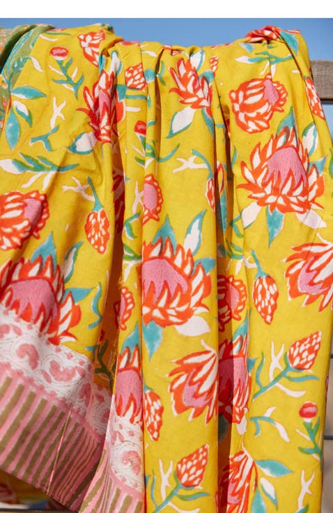 Printed Cotton Picnic Throw