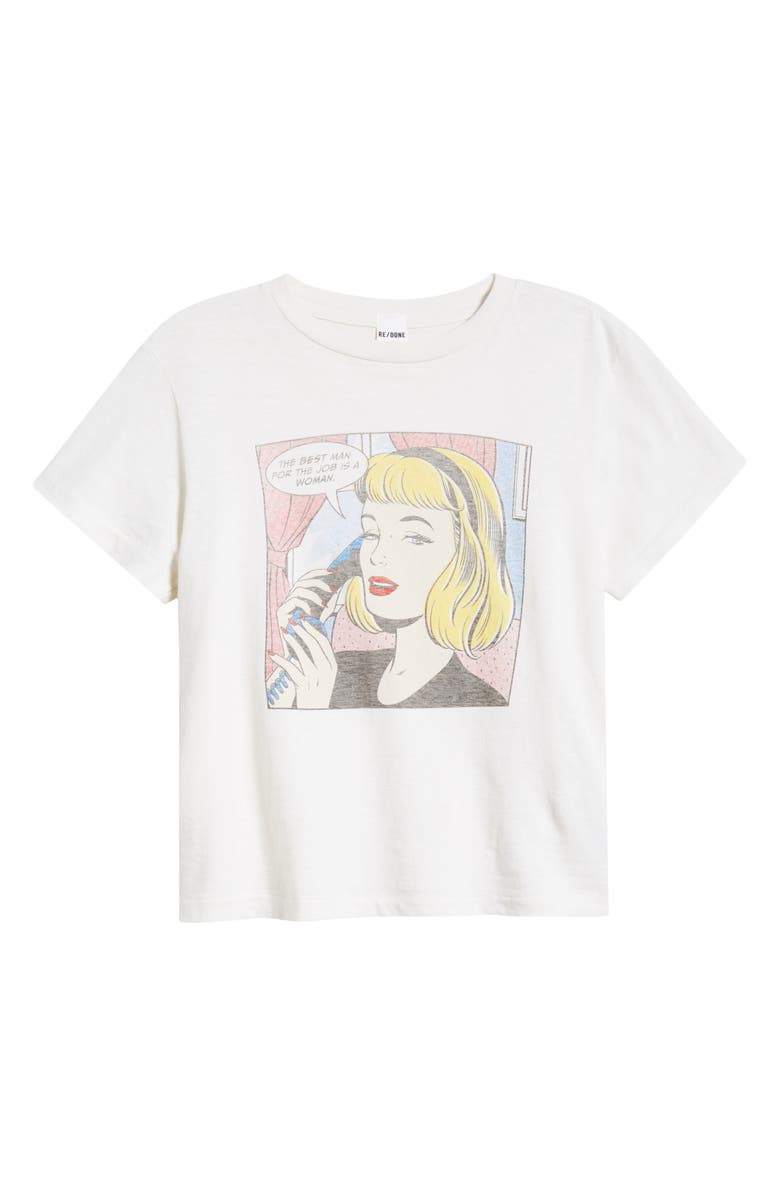 Re/Done The Job Classic Graphic T-Shirt, Alternate, color, Vintage White