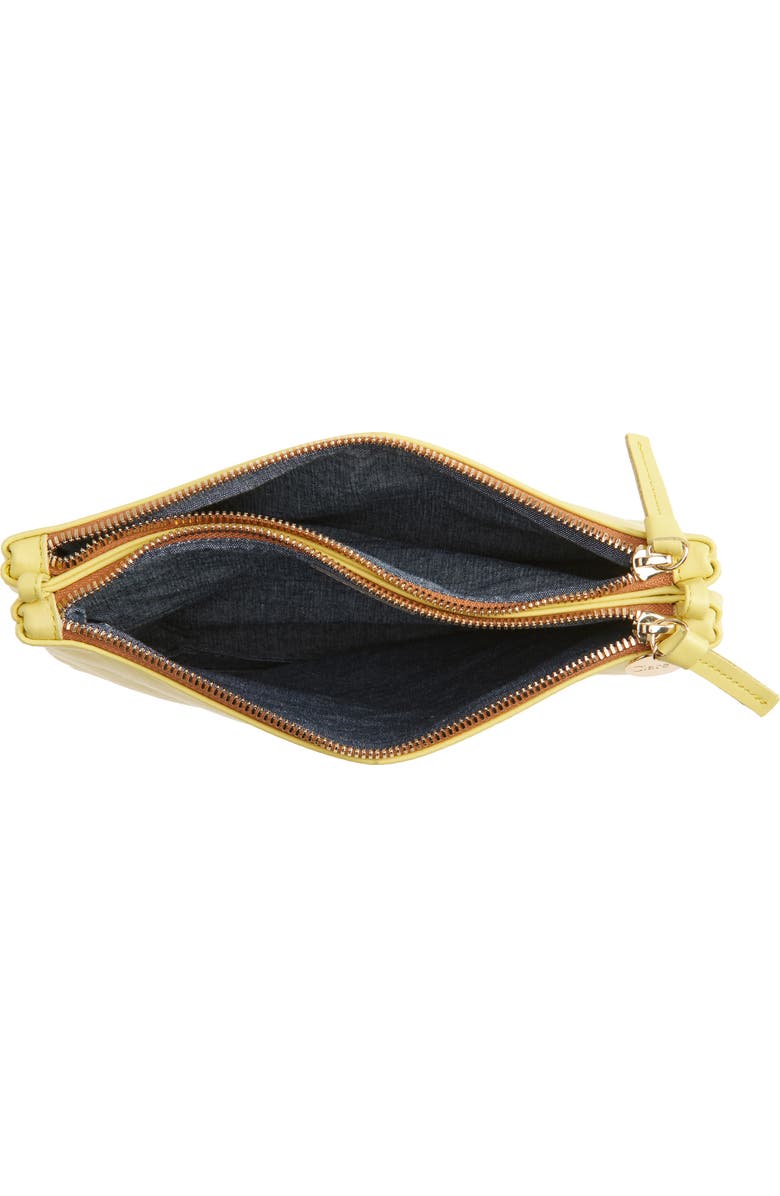 Clare V. Double Sac Bretelle Leather Crossbody Bag, Alternate, color, Butter