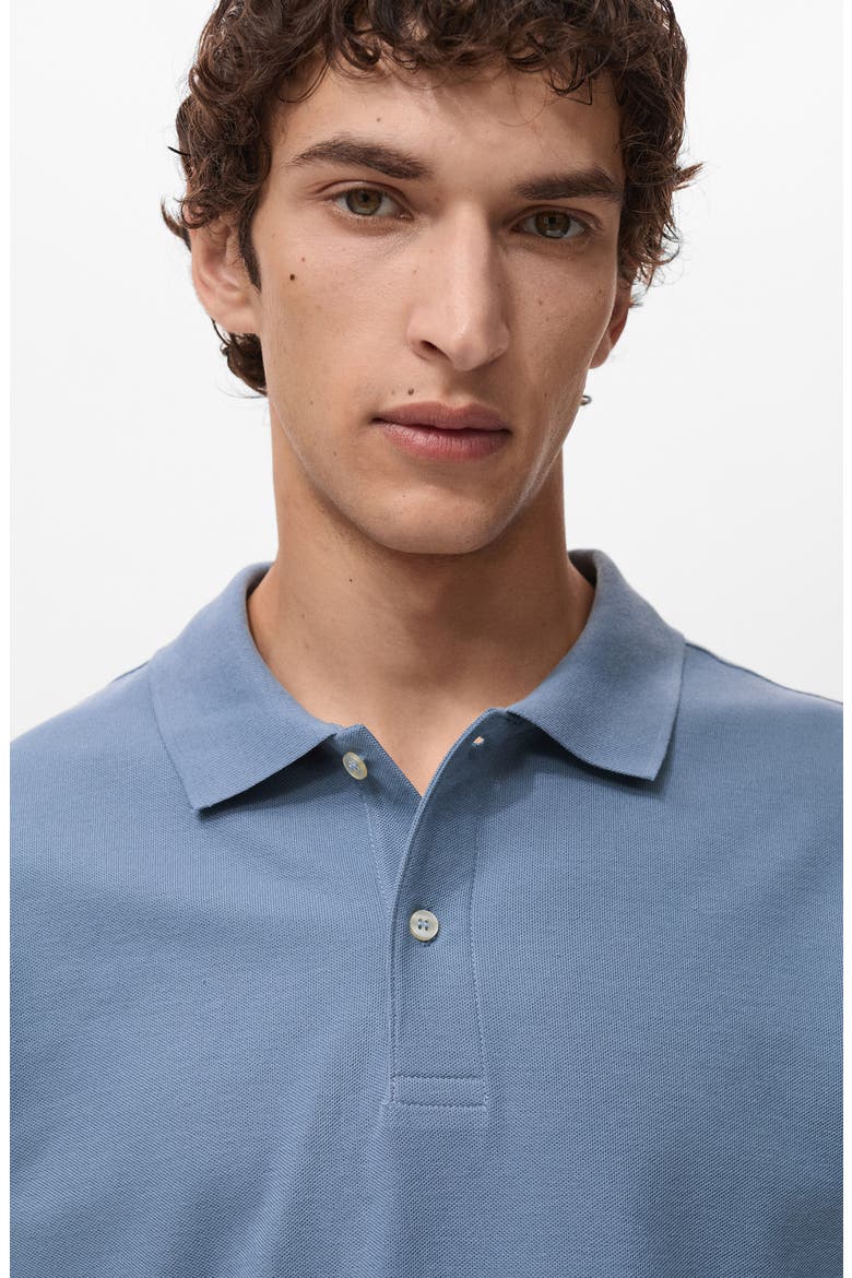 Regular Fit Cotton Piqué Polo, Alternate, color, BLUE