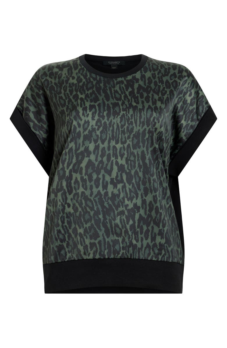 AllSaints Giana Leopard Knit Top, Alternate, color, 