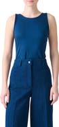 Akris punto Dot Detail Sleeveless Stretch Modal Top