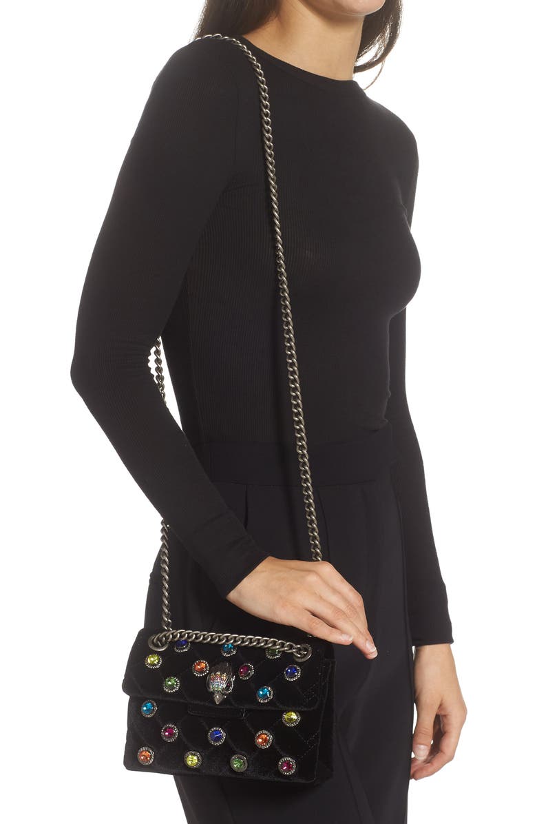 Kurt Geiger London Mini Kensington Velvet Crossbody Bag, Alternate, color,