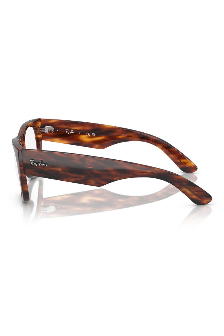 Mega Wayfarer 51mm Square Optical Glasses, Alternate, color, STRIPED HAVA