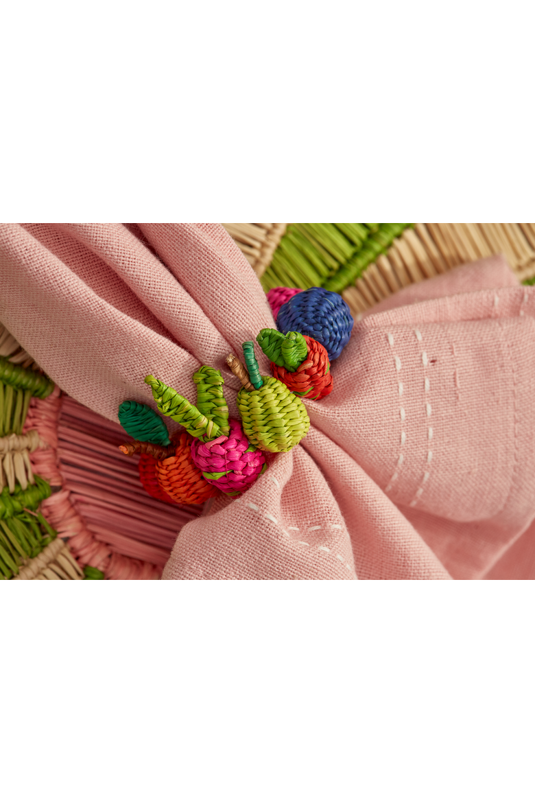 Multi Fruit Napkin Ring - Set of 4, Alternate, color, Multi Color
