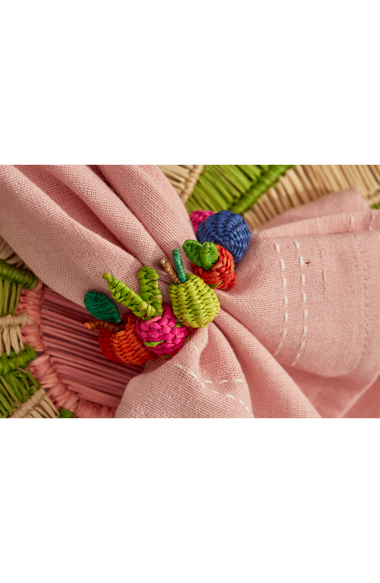 Coro Cora Multi Fruit Napkin Ring - Set of 4, Alternate, color, 