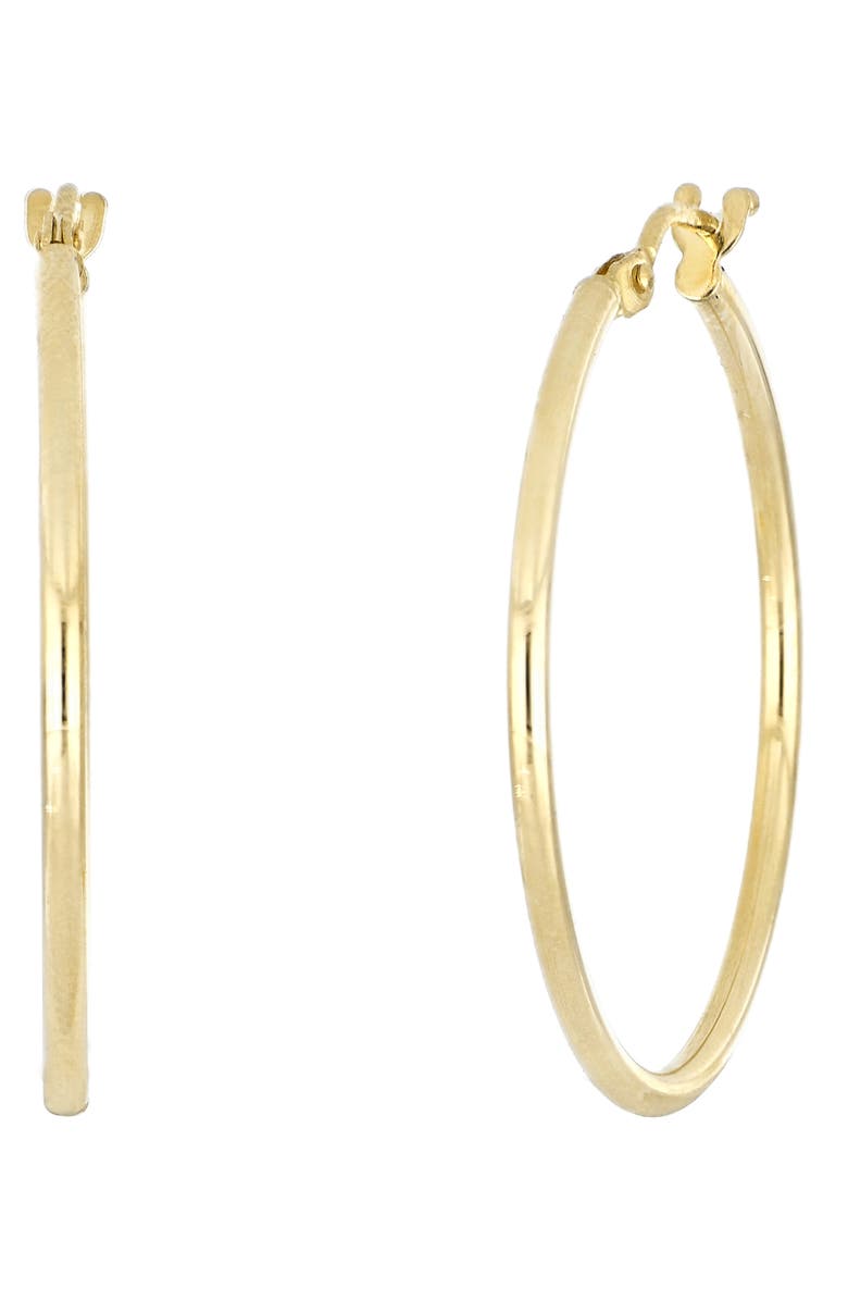 Bony Levy 14K Gold Thin Classic Gold Hoop Earrings, Main, color, Yellow Gold