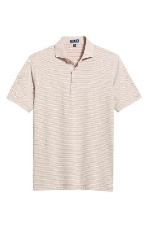 Cadenza Pinstripe Crown Crafted Performance Jersey Golf Polo