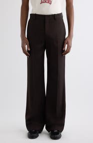 Acne Studios Palvin Fluid Herringbone Wide Leg Trousers