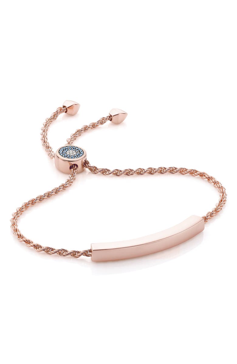 Monica Vinader Evil Eye Diamond Toggle Bracelet, Main, color,