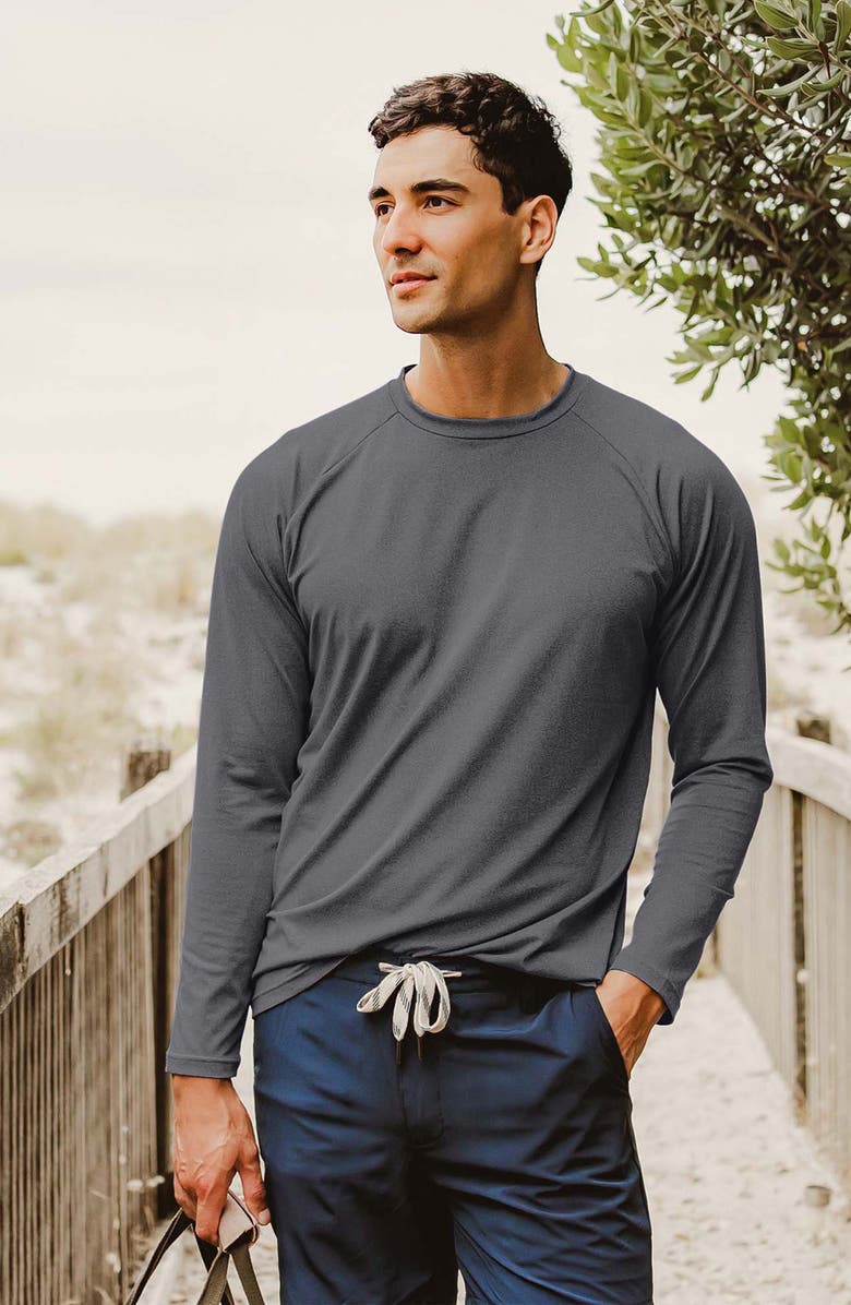 Snapper Rock Men's Long Sleeve Outbound Tee, Alternate, color, Granite