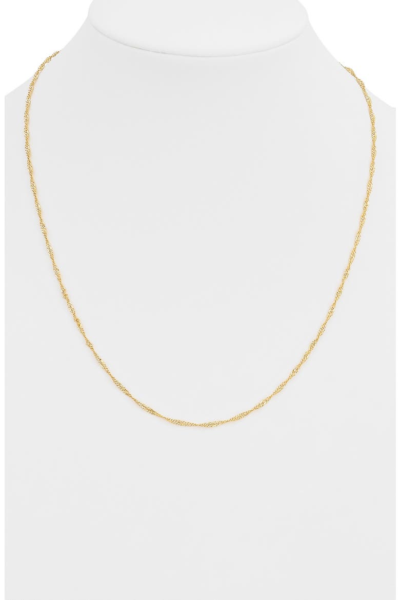 14K Yellow Gold Singapore Twist Chain Necklace, Alternate, color, YELLOW GOLD