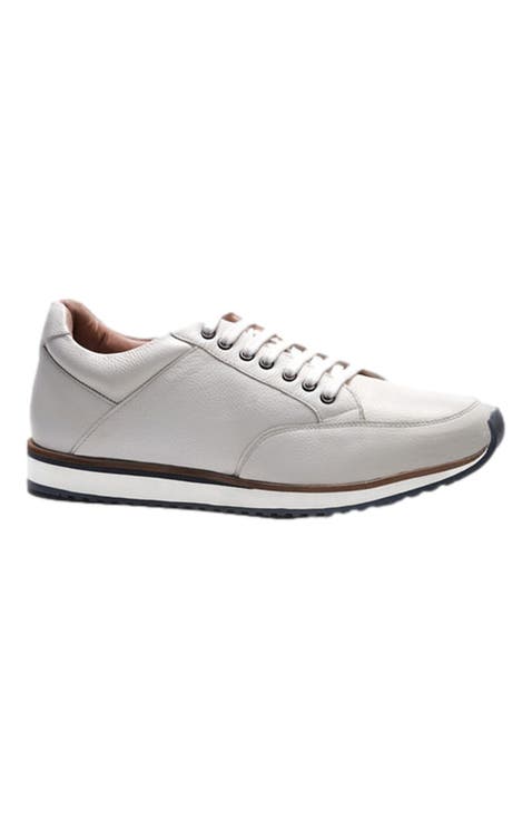 Men's Leather (Genuine) White Sneakers & Athletic Shoes