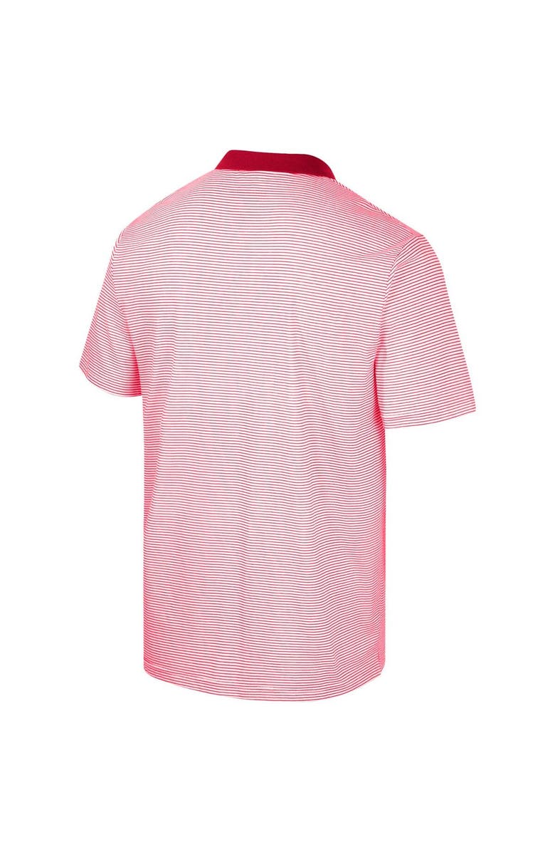 COLOSSEUM Men's Colosseum White/Crimson Alabama Crimson Tide Print Stripe Polo, Alternate, color, 