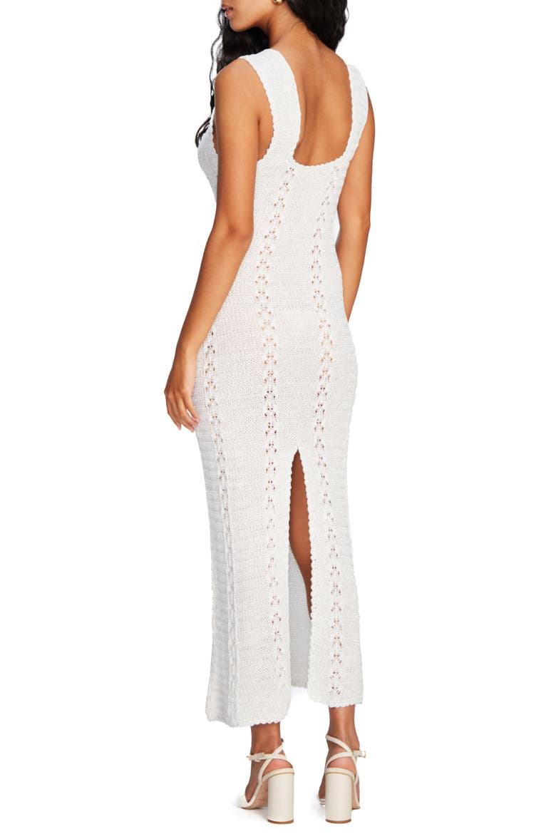 Daphne Open Stitch Maxi Dress, Alternate, color, WHITE