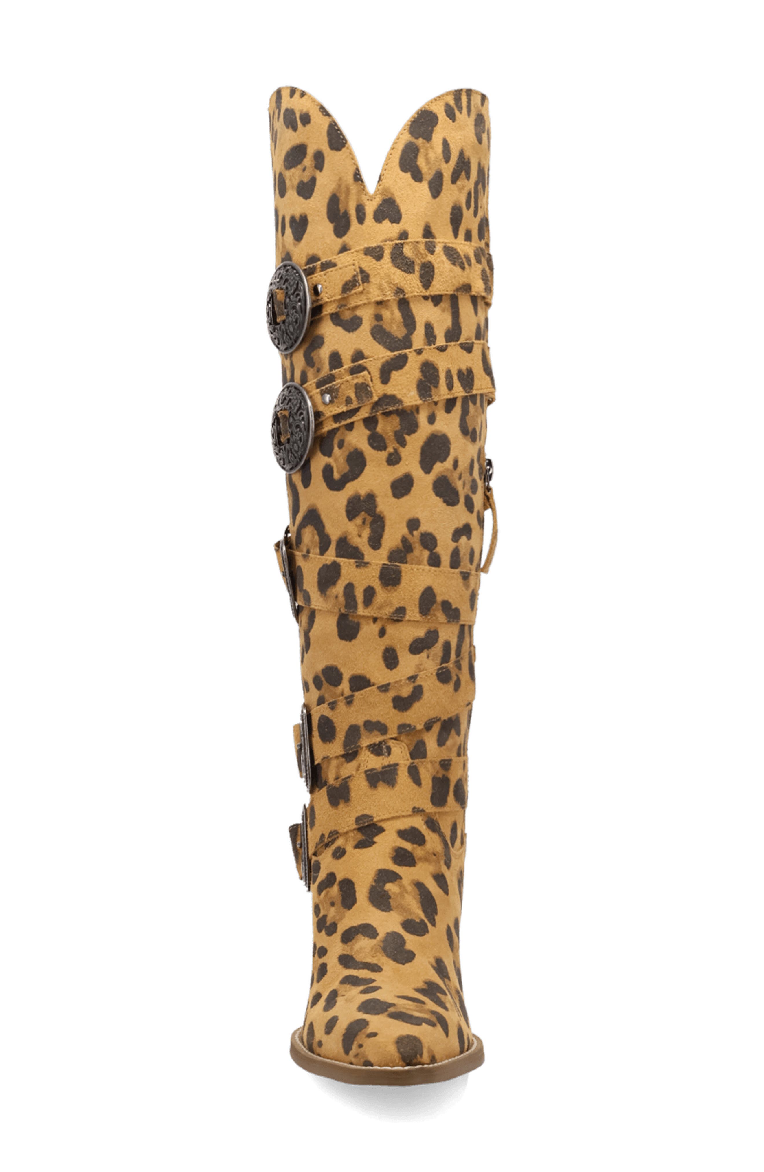 Spurwest Over the Knee Western Boot, Alternate, color, LEOPARD