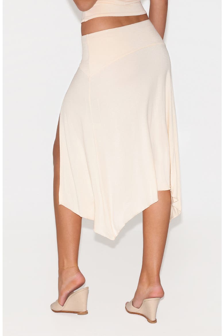 Alyssa Curved Yoke High-Low Skirt, Alternate, color, CREAM
