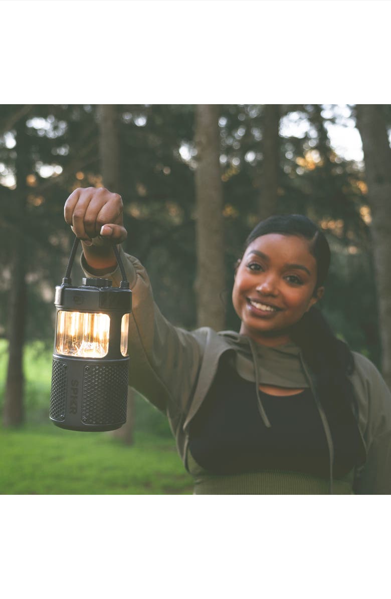 MEE audio lightSPKR Bluetooth Wireless Speaker w/ Camping Lantern, Alternate, color, Midnight Black
