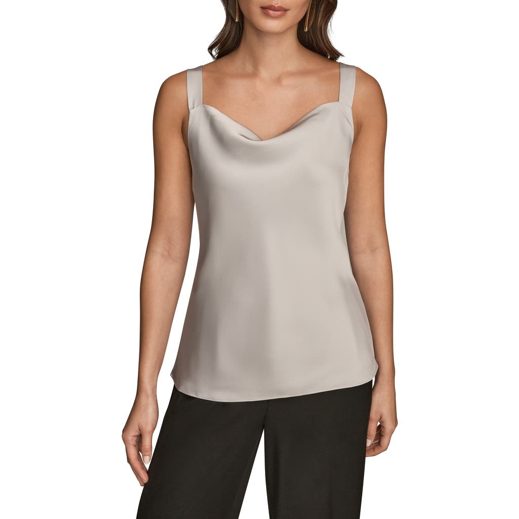 Donna Karan New York Cowl Neck Camisole In Gray