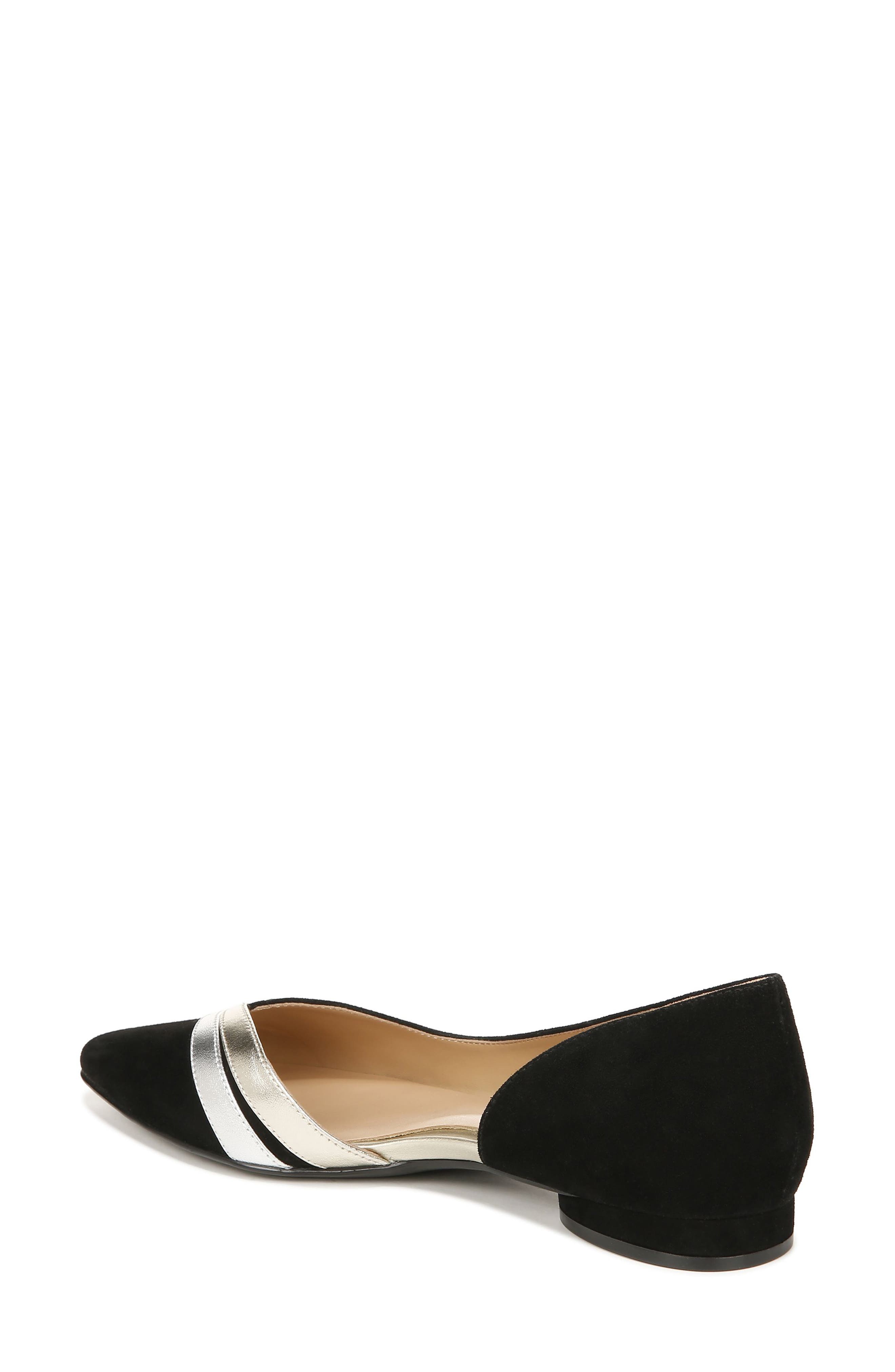 Naturalizer Henrietta Half d'Orsay Pointed Toe Flat, Alternate, color, 