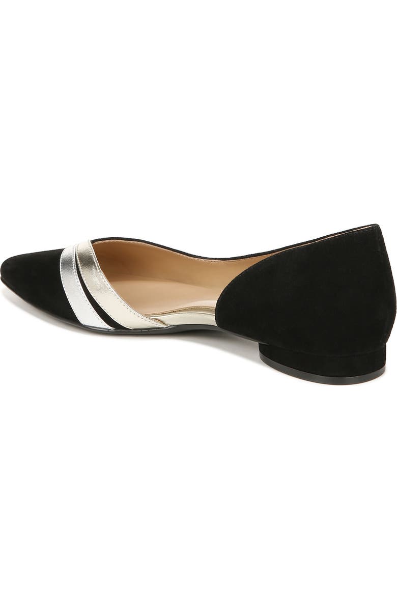Naturalizer Henrietta Half d'Orsay Pointed Toe Flat, Alternate, color,