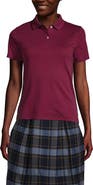 Lands' End School Uniform  Short Sleeve Feminine Fit Interlock Polo Shirt