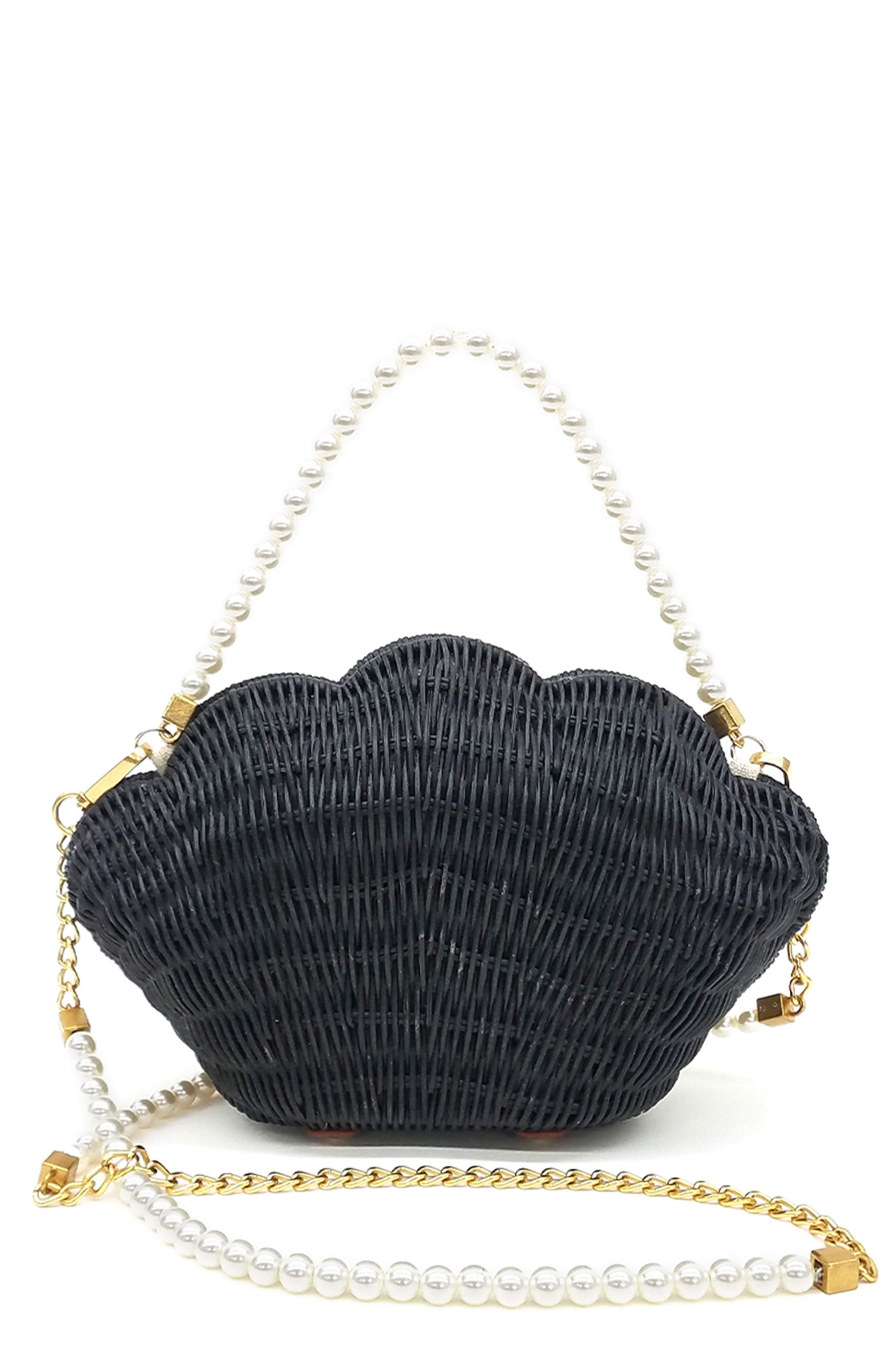 BTB Los Angeles Shelly Woven Rattan Bag, Main, color, 