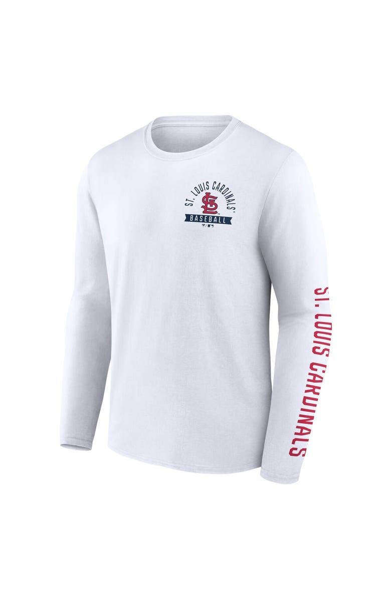 FANATICS Men's Fanatics  White St. Louis Cardinals Press Box Long Sleeve T-Shirt, Alternate, color, White