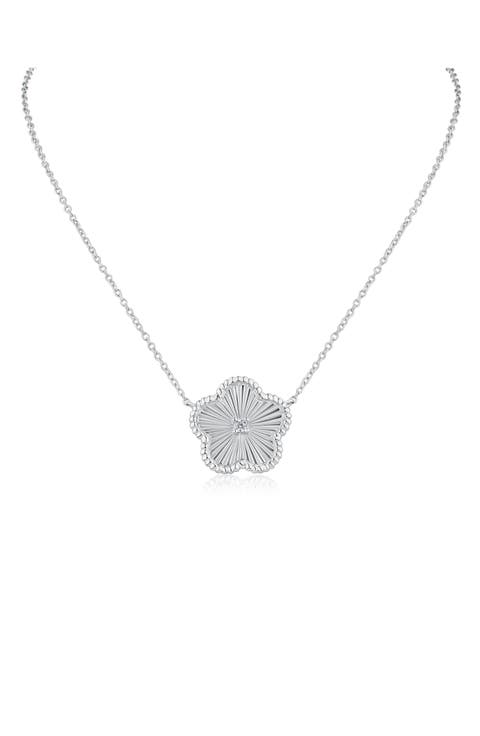 CZ Clover Pendant Necklace