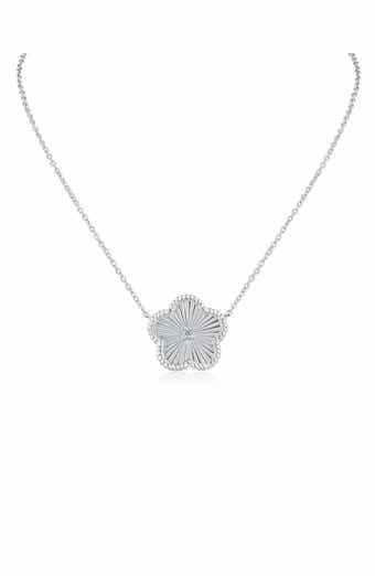 CZ Clover Pendant Necklace