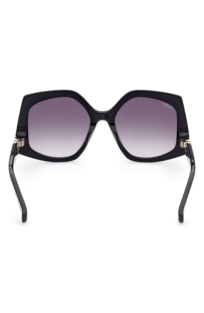 Max Mara 56mm Gradient Geometric Sunglasses, Alternate, color, 