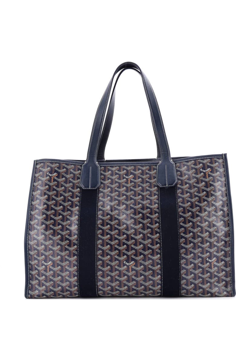 Pre-Owned Goyard Villette Tote Printed Coated Canvas MM, Alternate, color, Blue