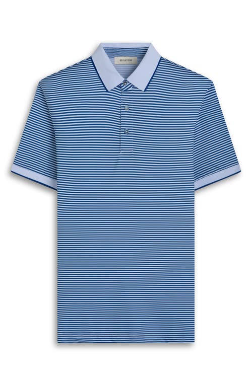 Bugatchi Three-button Performance Polo In Blue