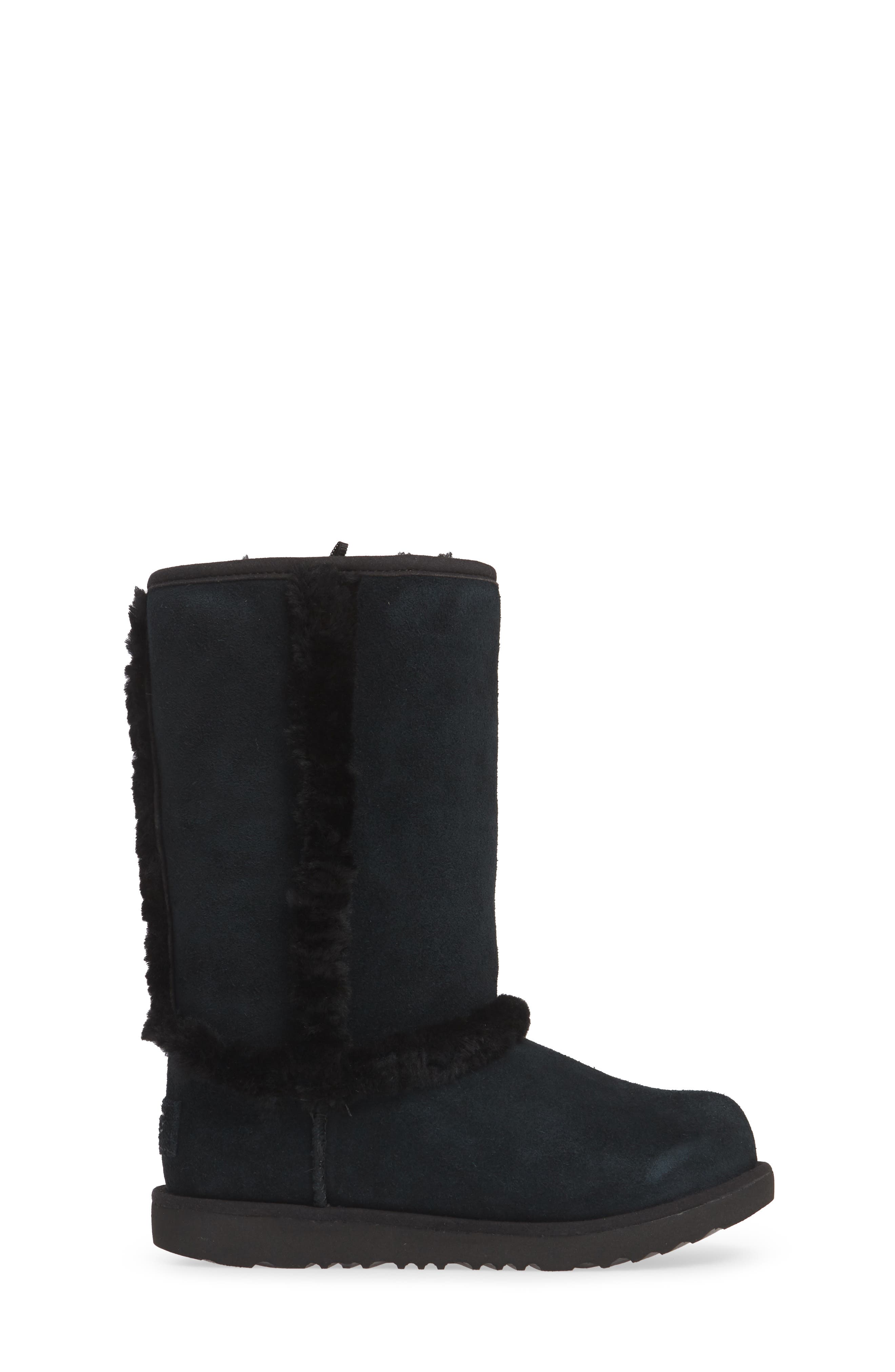 Hadley II Genuine Shearling Trim Waterproof Boot, Alternate, color, BLACK