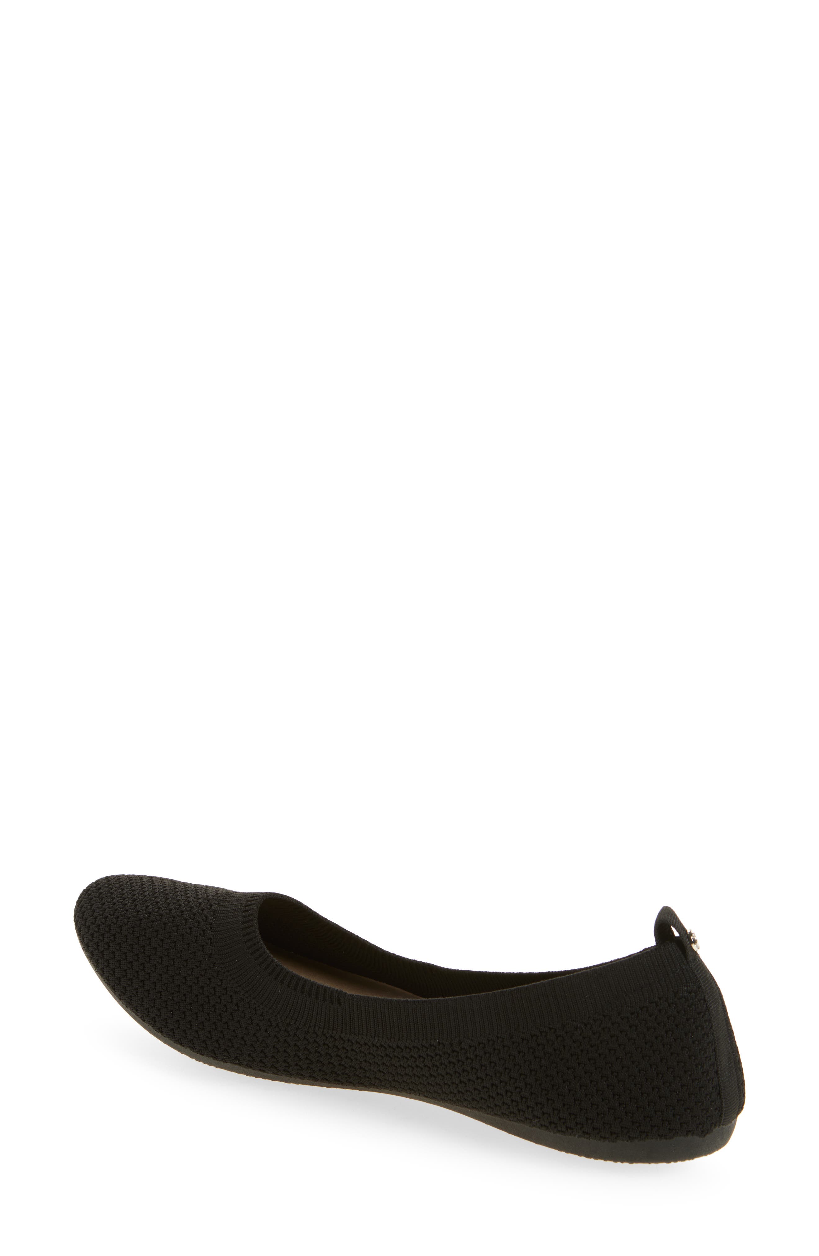 Danskin Knit Ballerina Flat, Alternate, color, Black