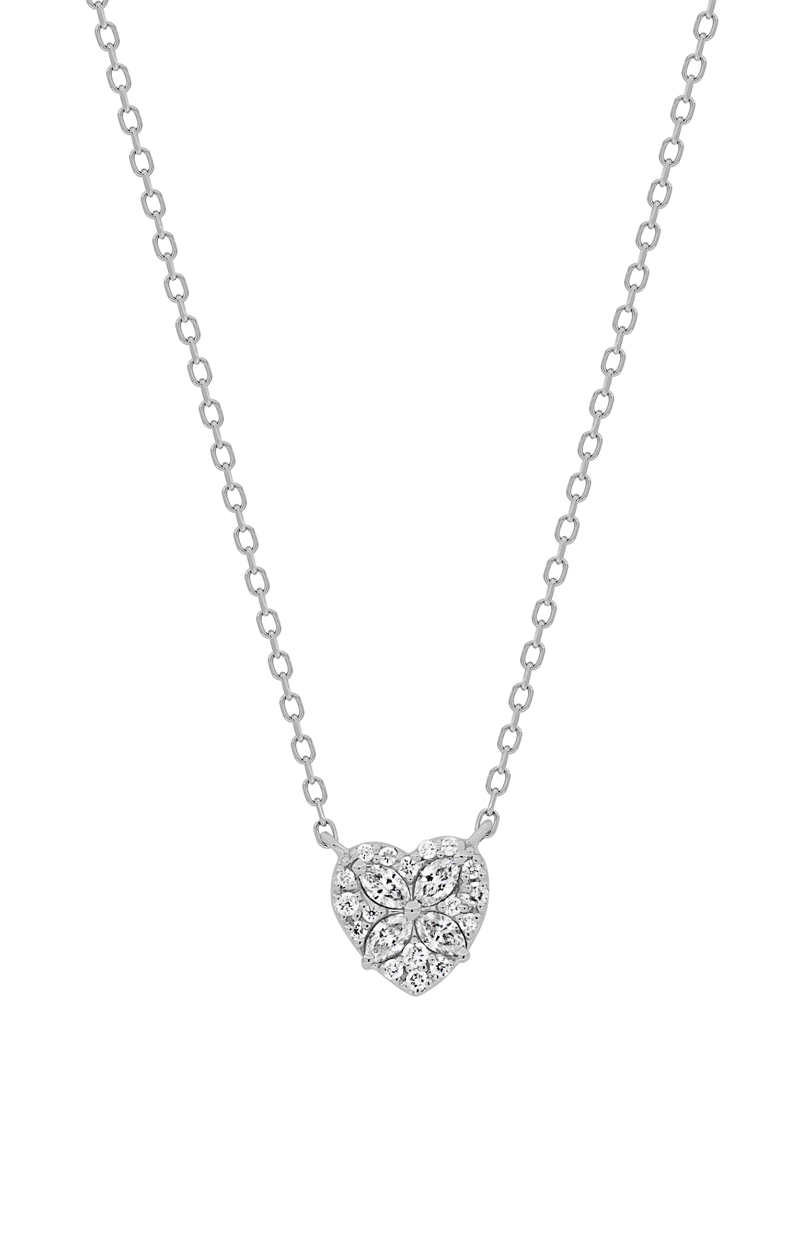 Bony Levy Mika Pavé Diamond Heart Pendant Necklace - 0.17ct.