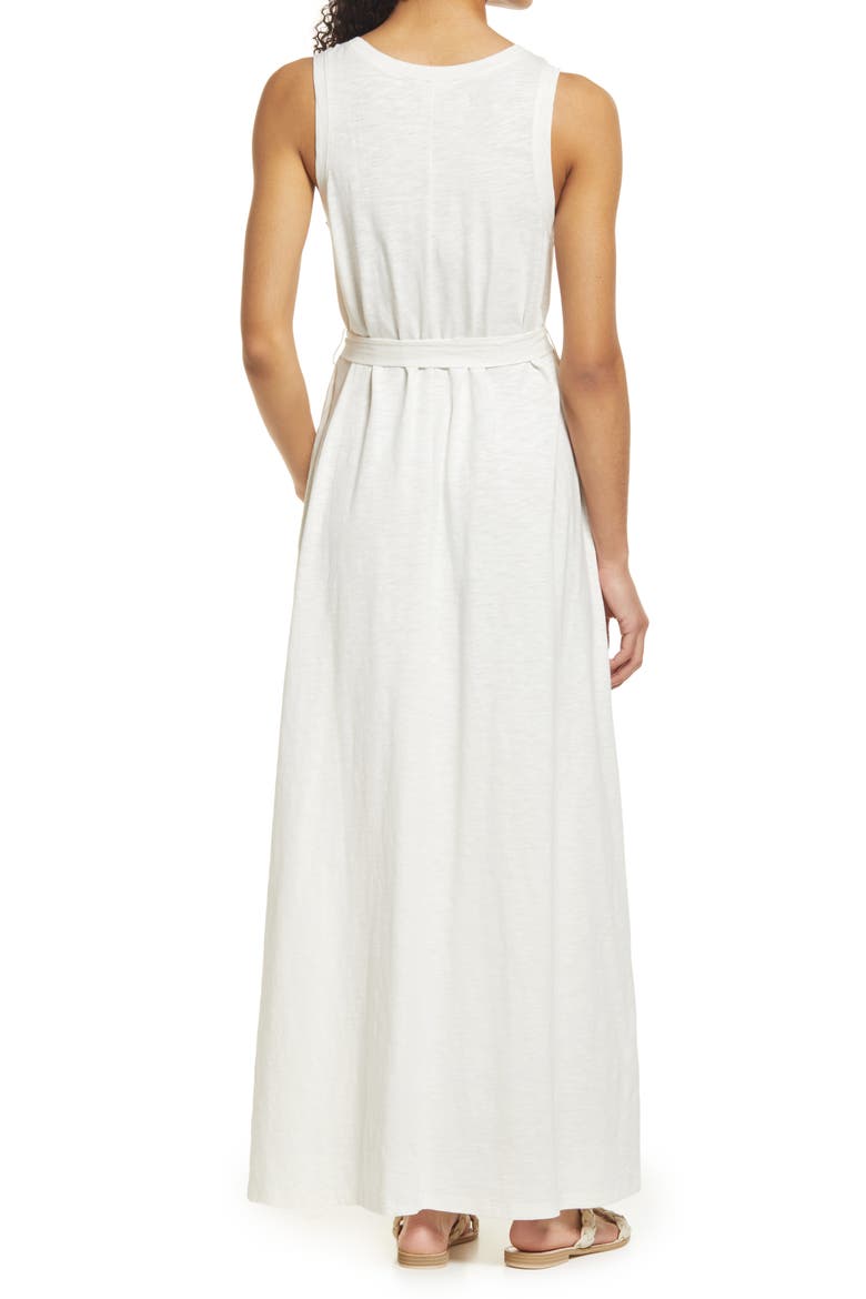 Sleeveless Organic Cotton Knit Maxi Dress, Alternate, color, IVORY