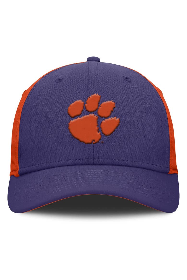 Men's Nike Purple/Orange Clemson Tigers 2025 Sideline Rise Local Performance Flex Hat, Alternate, color, Purple