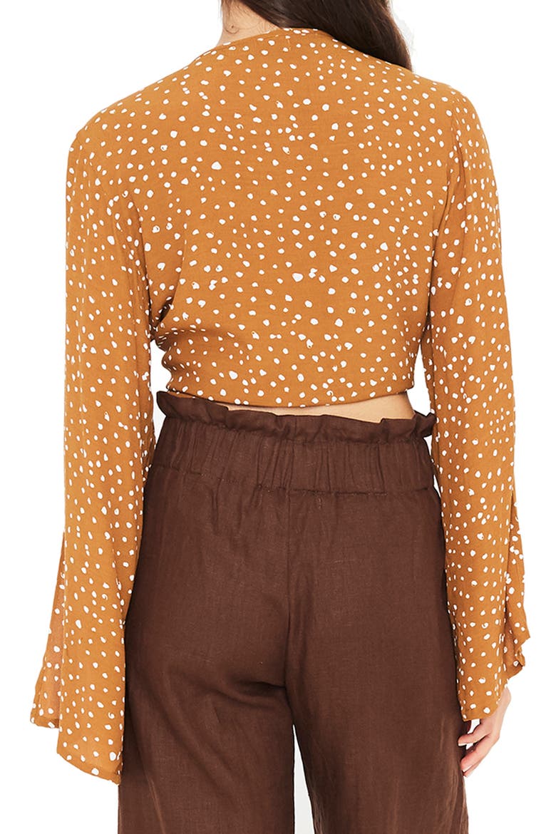 Teguise Tie Hem Crop Top, Alternate, color, NOEL PRINT CARMEL