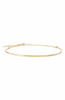Adornia 18K Gold Plated Curved Bar Bracelet