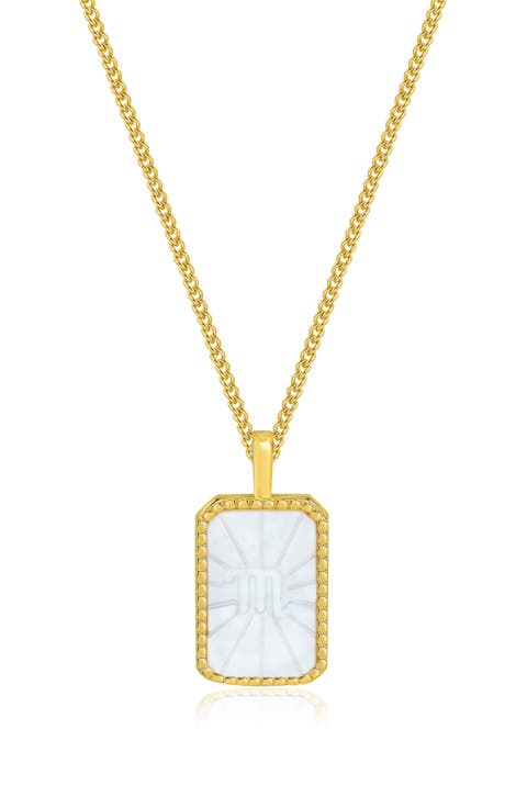 Zodiac Double Sided Pendant Necklace