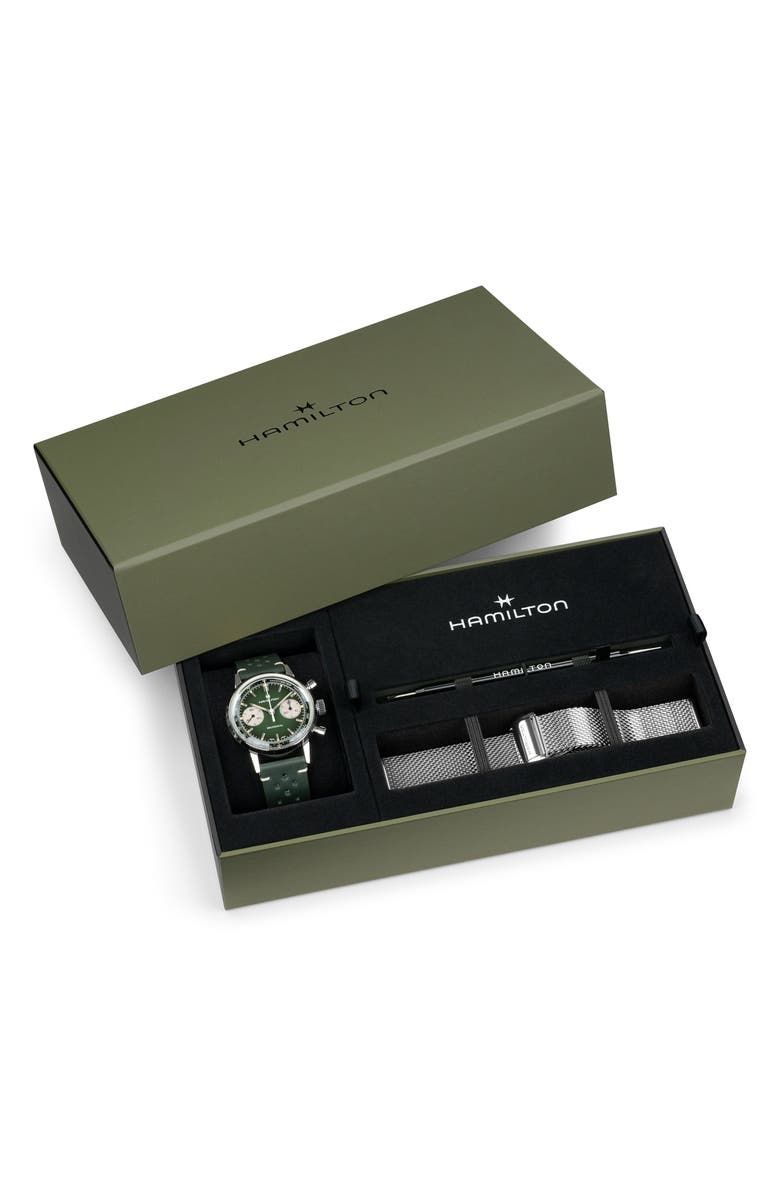 Hamilton American Classic Bracelet Watch, Alternate, color, Green
