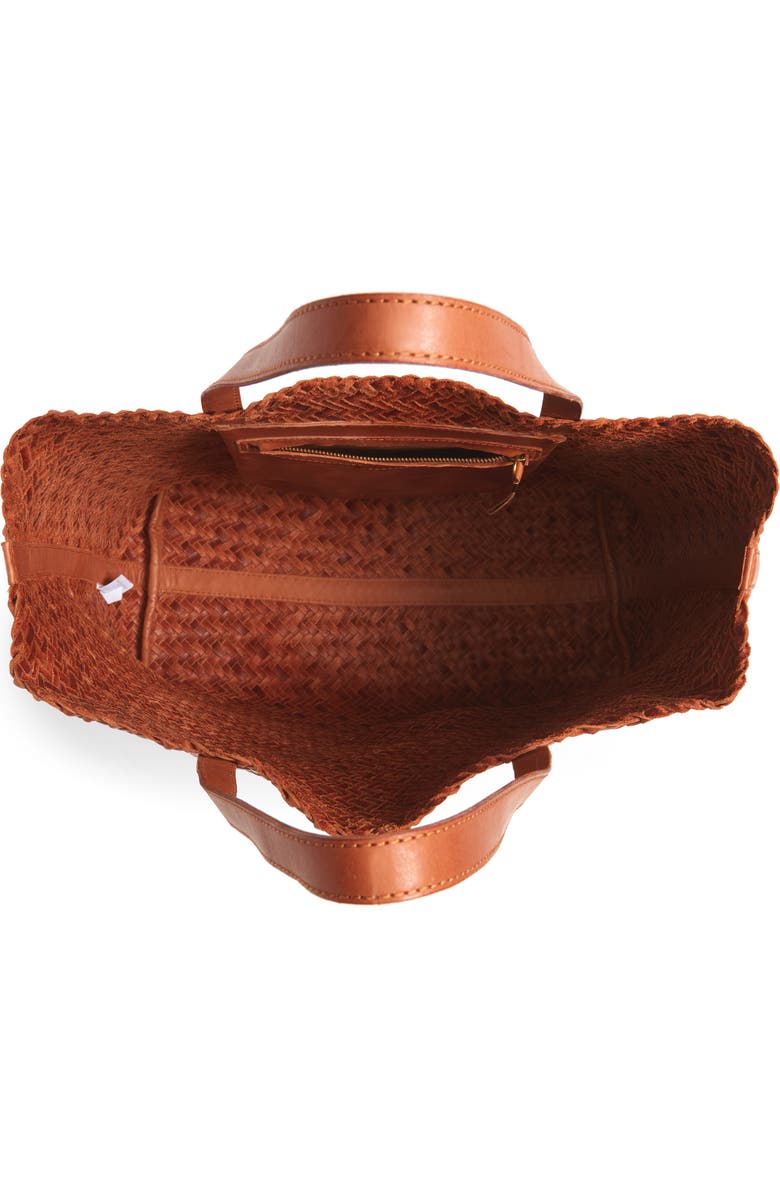 Madewell The Transport Leather Tote: Woven Edition, Alternate, color,
