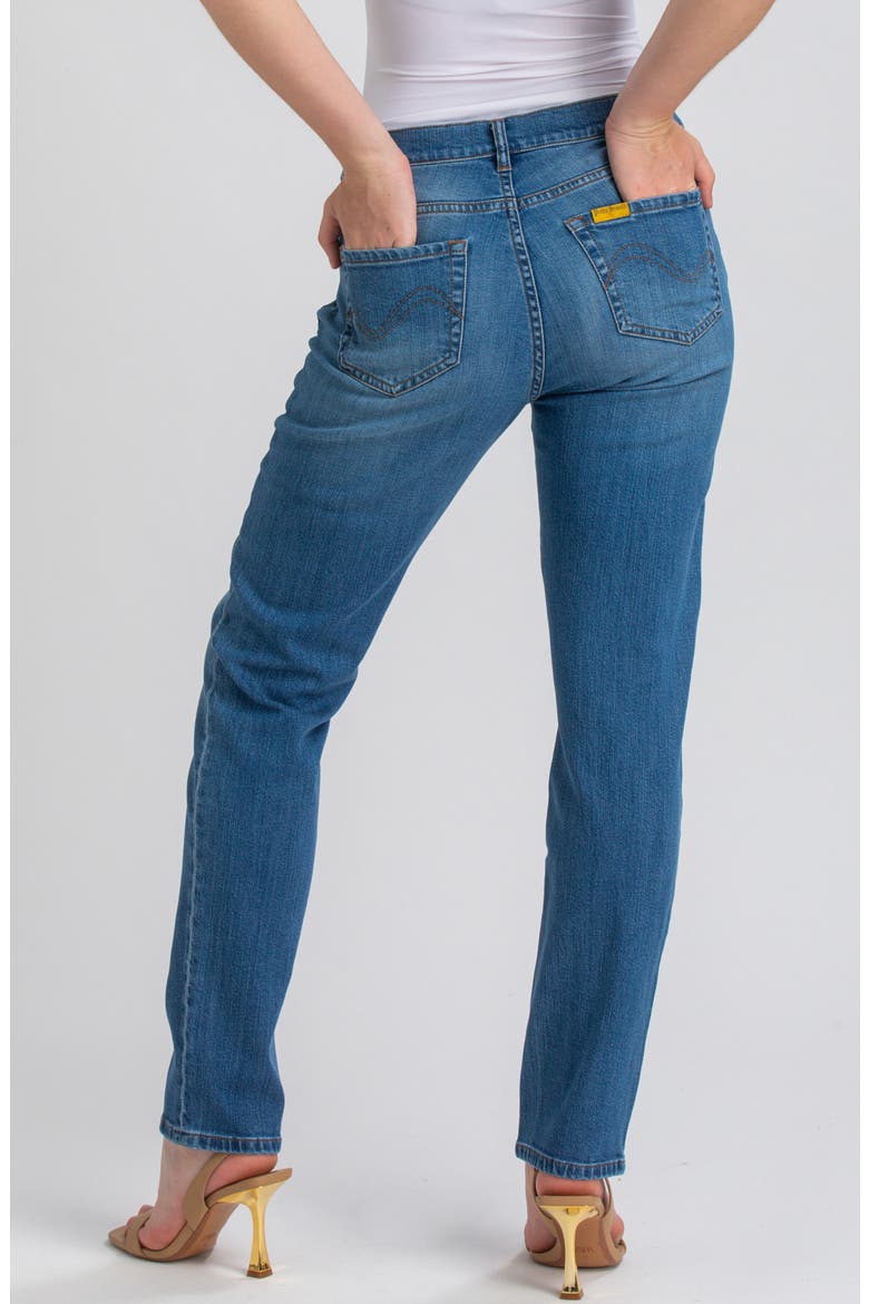 Straight Leg Maternity Boyfriend Jeans, Alternate, color, BLUE