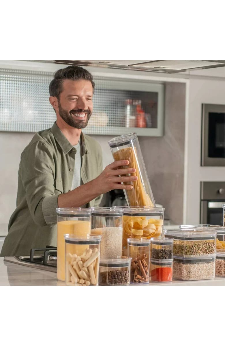 OU Clear Airtight Stackable Food Storage Container with Leak Proof Lid, Alternate, color,