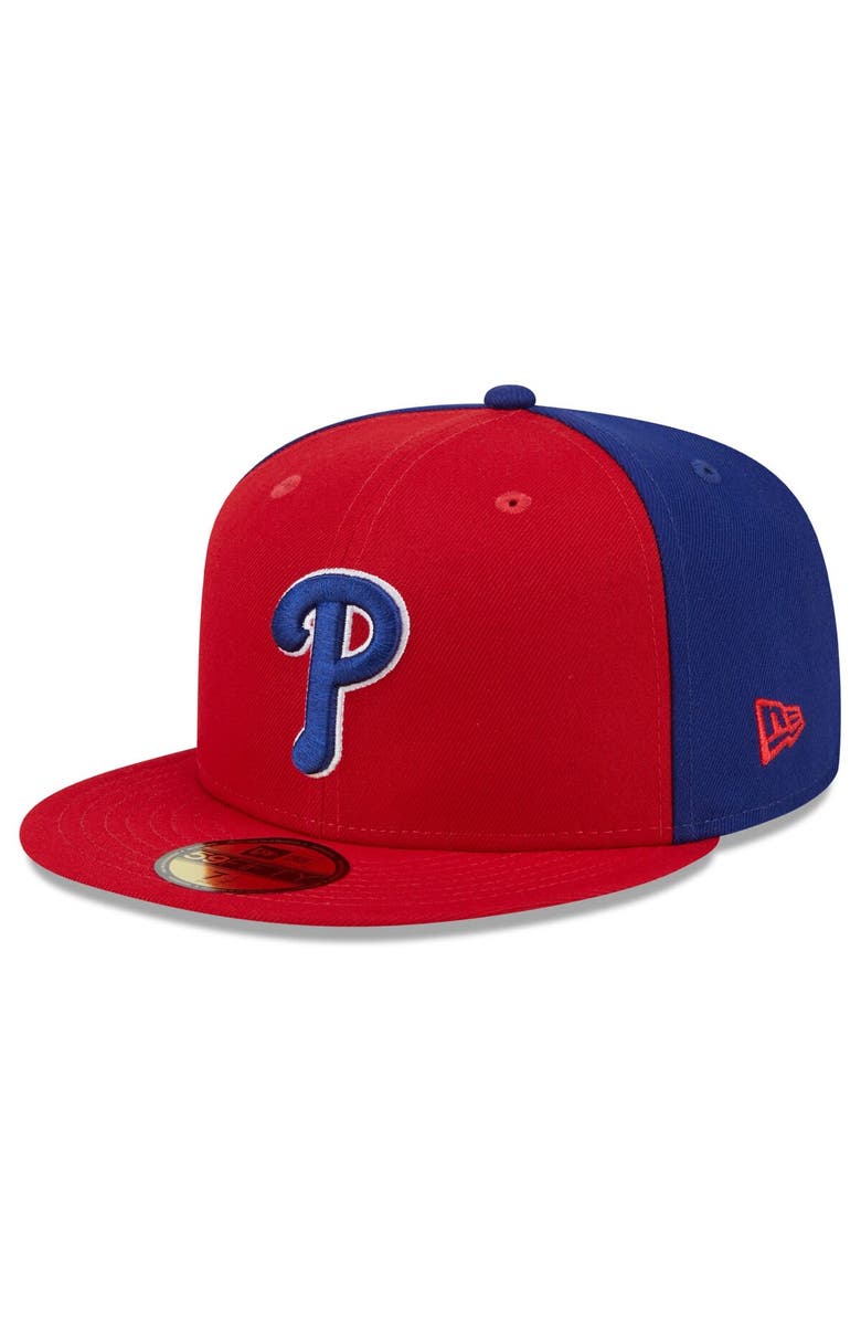 New Era Men's New Era Red/Royal Philadelphia Phillies Gameday Sideswipe 59FIFTY Fitted Hat, Alternate, color, 