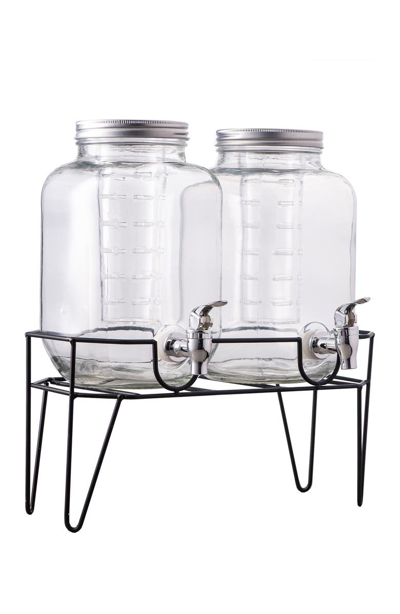 American Atelier Clifford Set of 2 Infuser Beverage Dispensers with Stand, Main, color, 