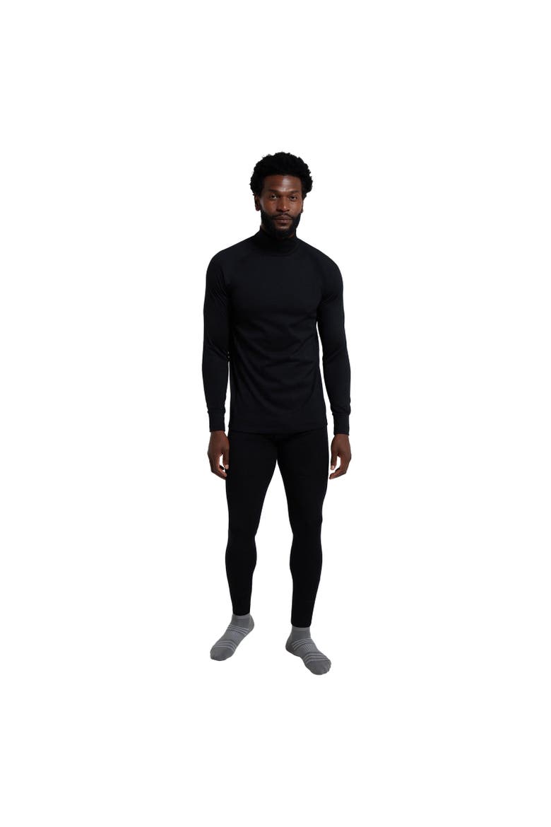 Summit Merino Wool Funnel Neck Thermal Top, Alternate, color, Black