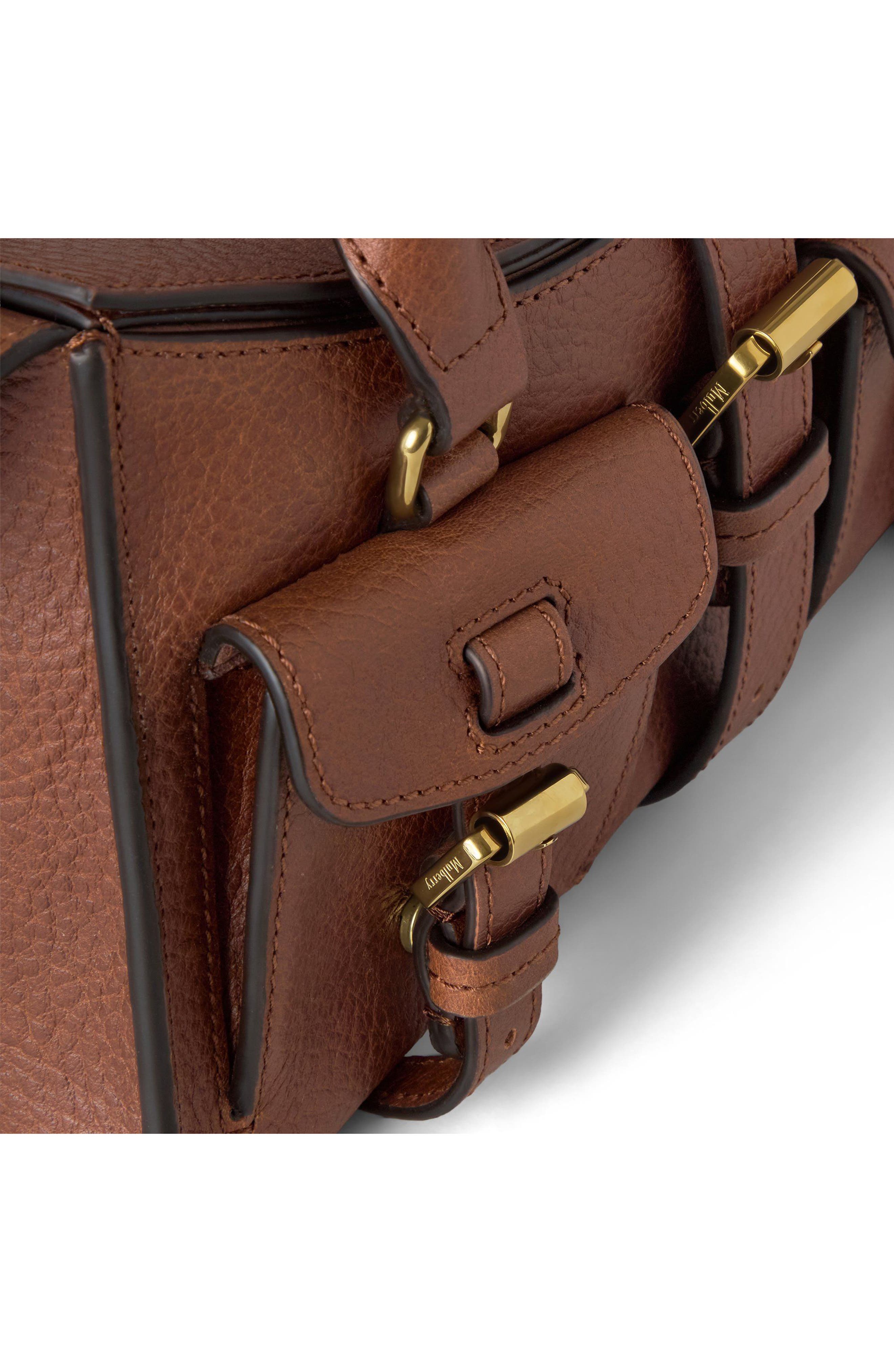 Mulberry Mini Roxanne Revived Grained Leather Crossbody Bag, Alternate, color, Oak