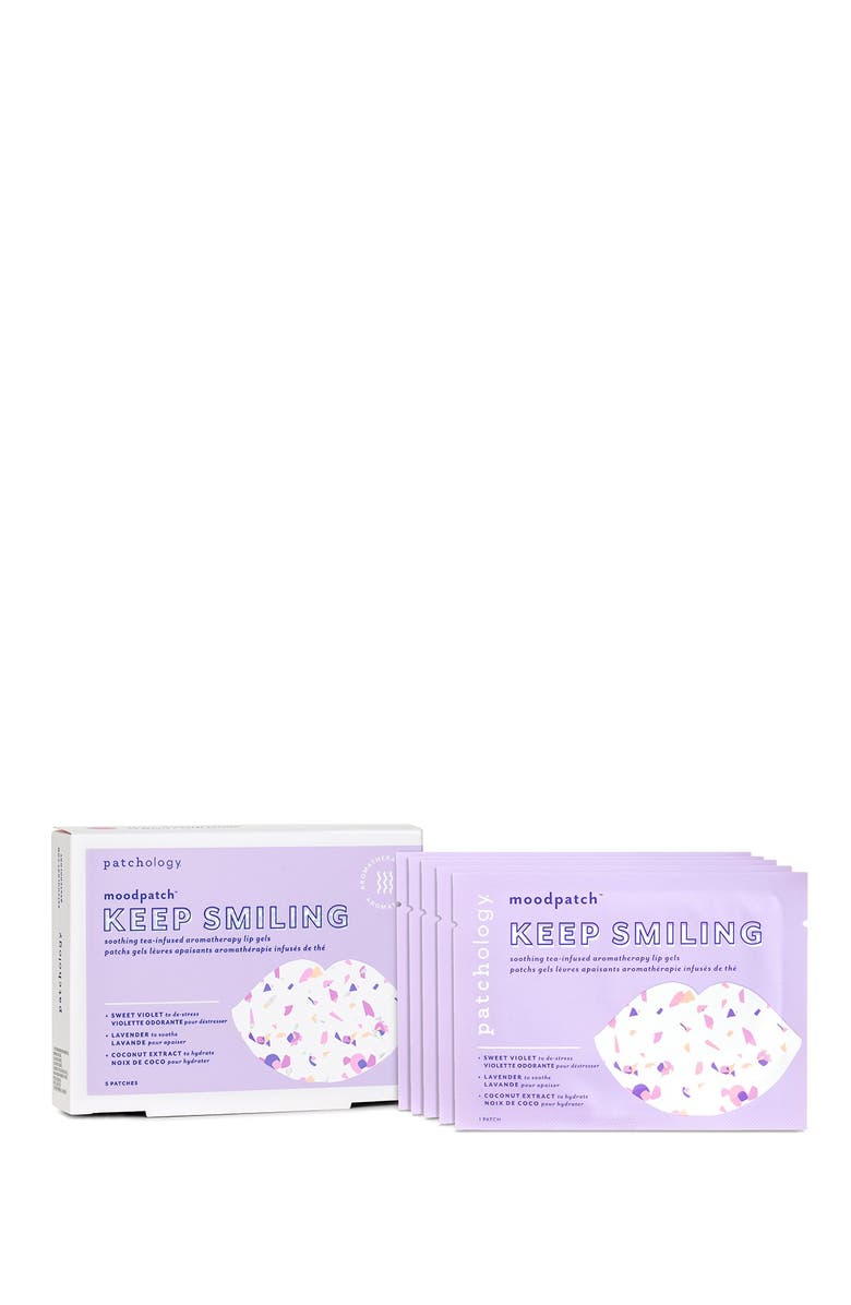 Patchology MoodPatch Keep Smiling Lip Gels - Pack of 5, Main, color,